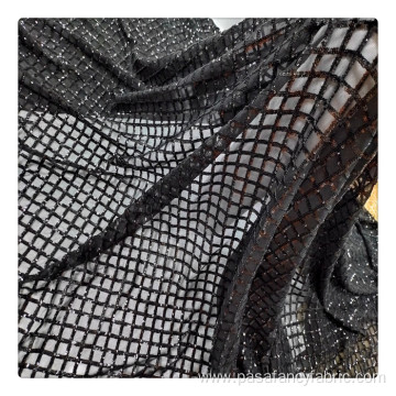 embroidered mesh material sequin black diamond embroidered sequin mesh fabric embroidery on spandex